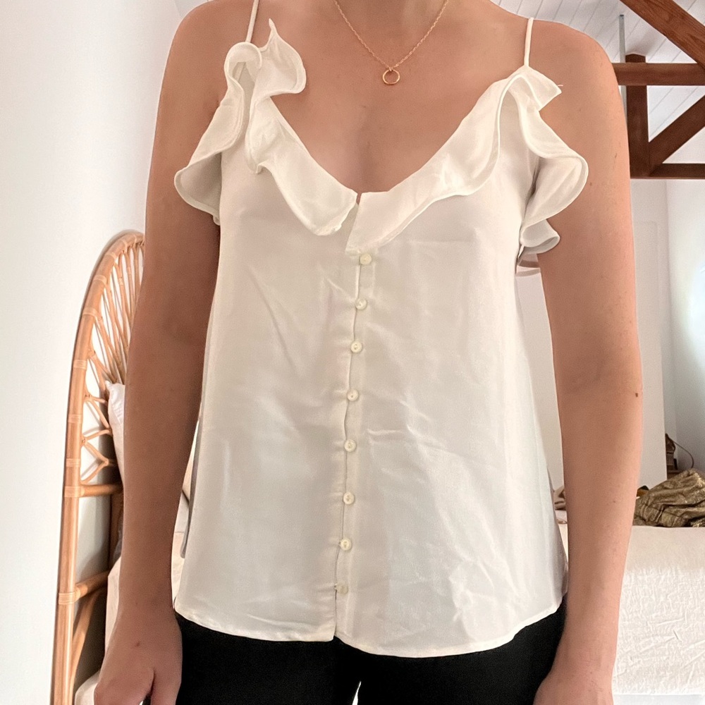 Mango White Blouse